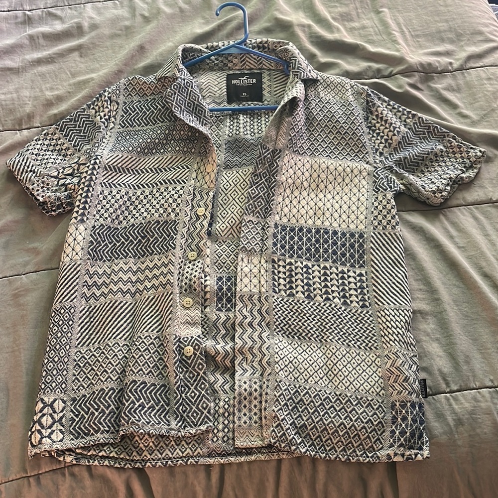 Cotton Lightweight Button Down Tee from Hollister